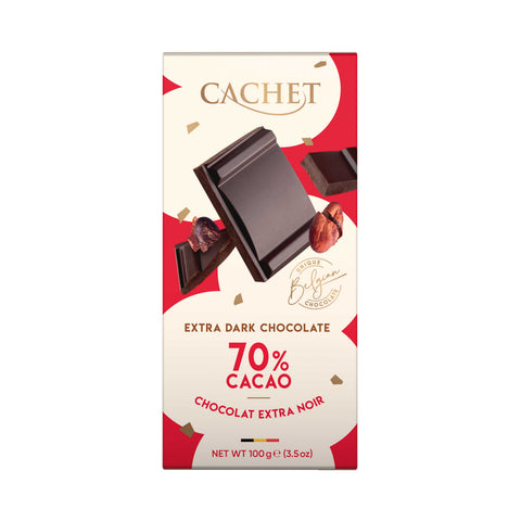 Belgische Schokolade Cachet 70% Kakao 100g Tafel