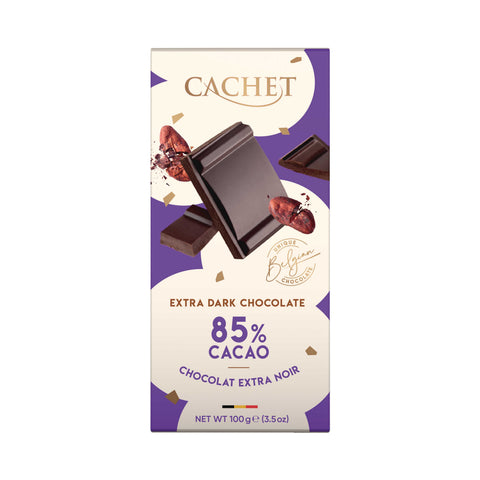 Belgische Schokolade Cachet 85% Kakao 100g Tafel