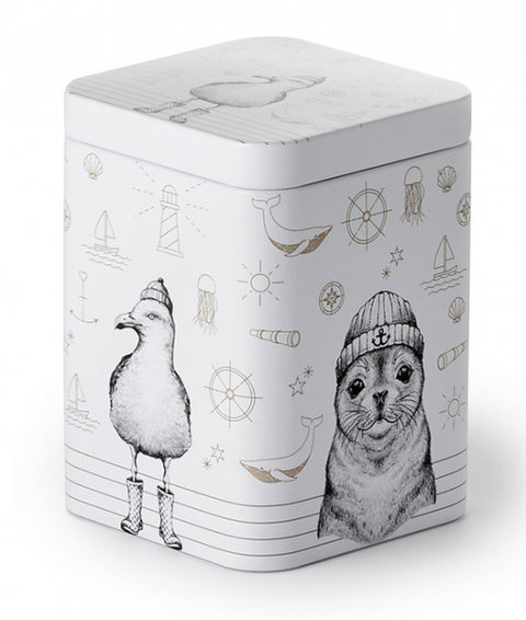 Teedose  Seehund Möwe