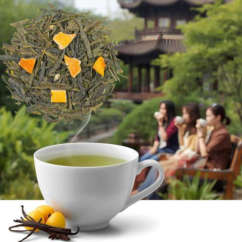 Grüner Bio-  Tee mit Orange