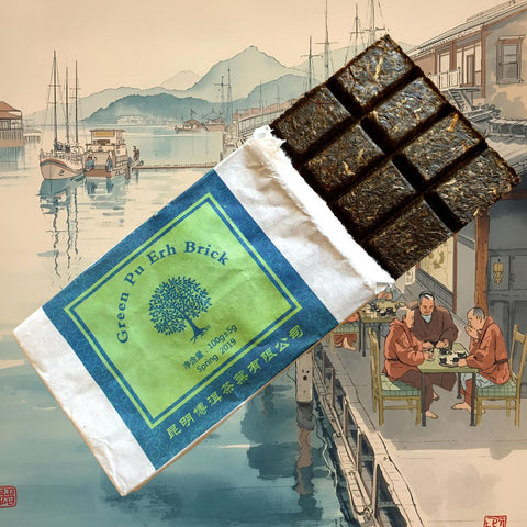 Pu Erh Brick grün 100g Tafel