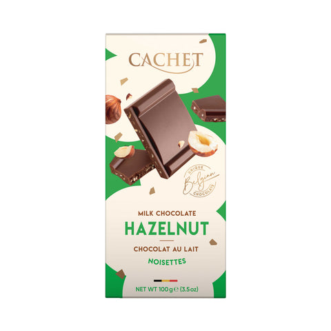 Belgische Schokolade Cachet Vollmilch- Haselnuss 100g Tafel